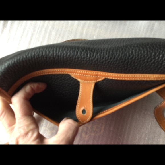 Dooney & Bourke AWL Shoulder Crossbody Bag Blue Black/British Tan - Picture 14 of 16